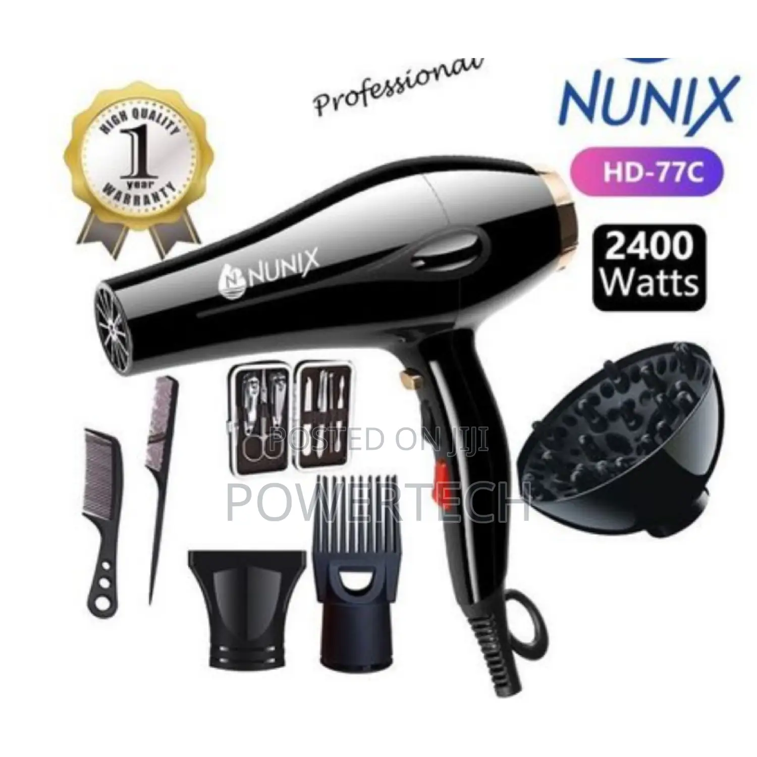Nunix Blow Dry Machine - 2400W - Black