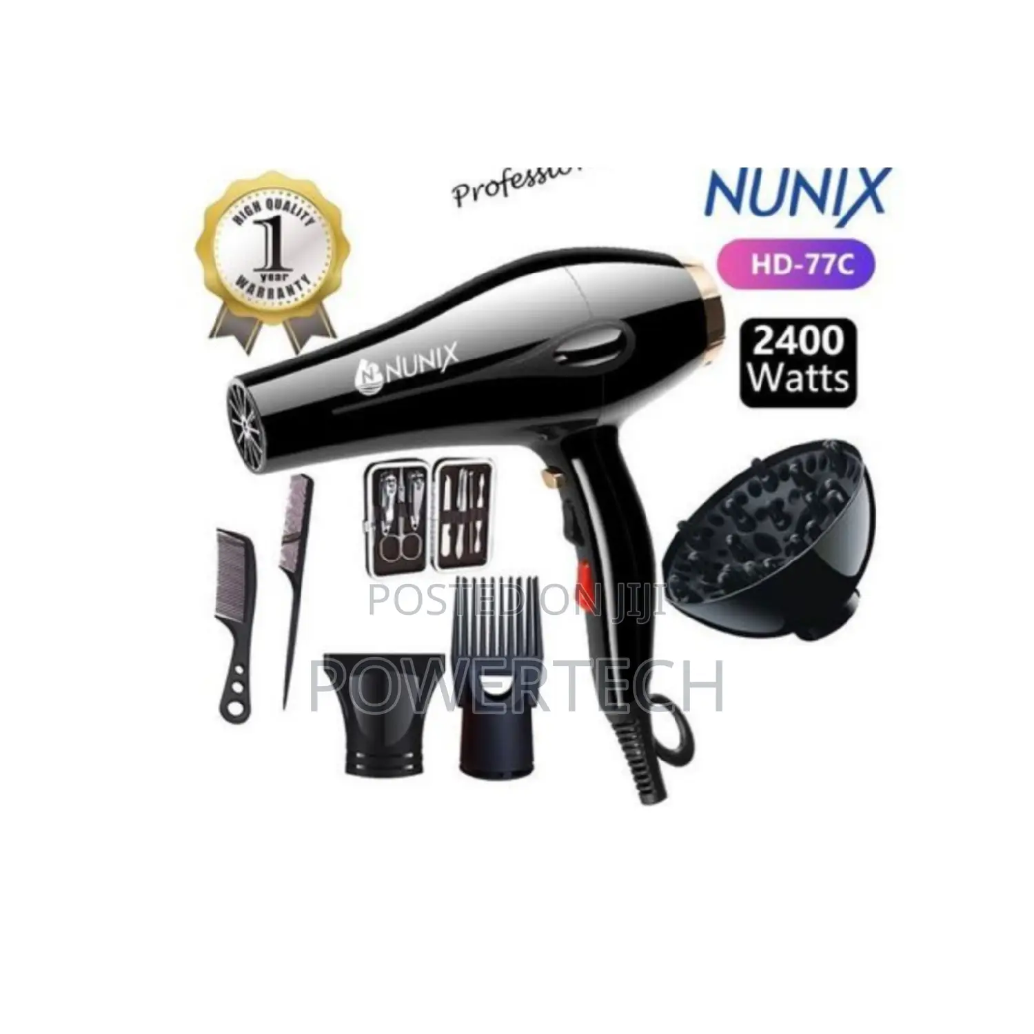 Nunix Blow Dry Machine - 2400W - Black.