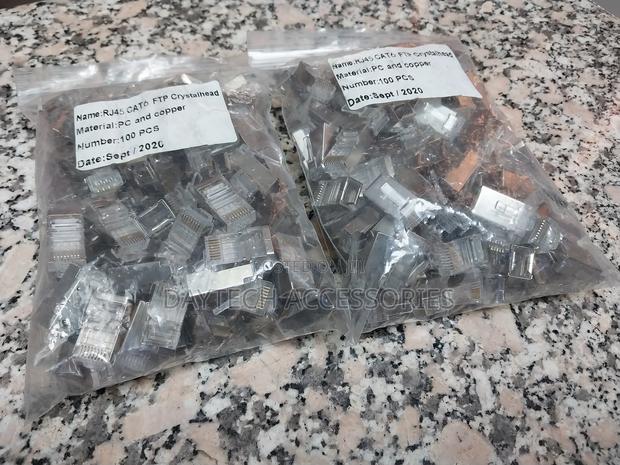 Rj45 Cat6 Connectors Metallic 100pcs