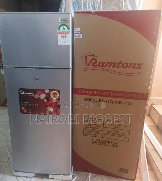 Ramtons 2 Door Direct Cool Fridge 213 Liters - Silver