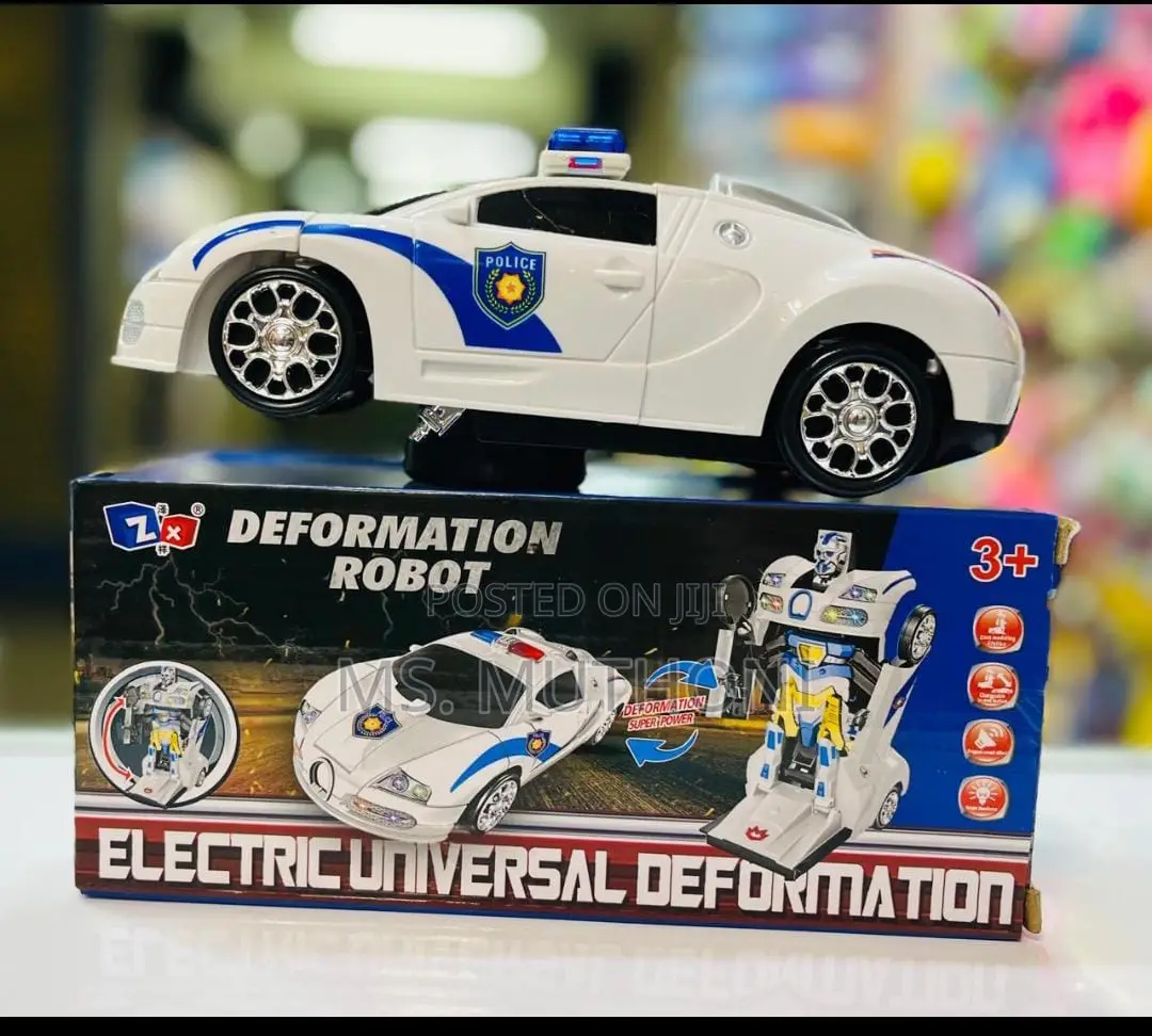 Police Car Transformer Light and Sound Battery Operated