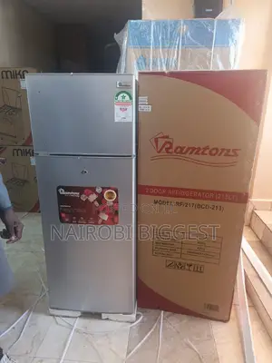2 Door Silver Ramtons Direct Cool Fridge 213 Liters