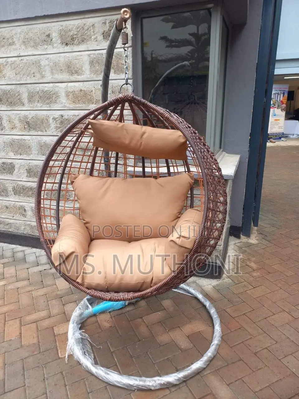 Basket Steel Wicker Rattan Swing Seat Furniture Outdoor