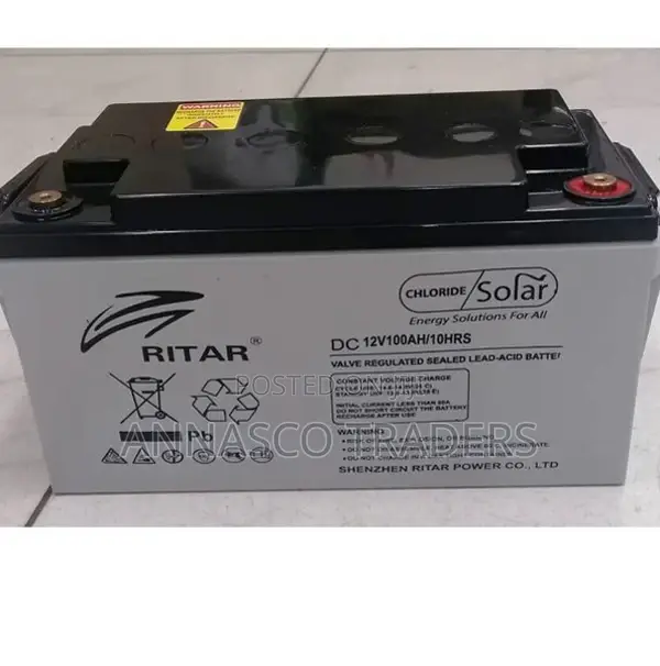 RITAR 100AH Solar Battery Dry Cell Maintenance Solar Battery