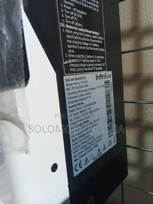 Infinisolar 5kw 48V Hybrid Inverter - thumbnail 4