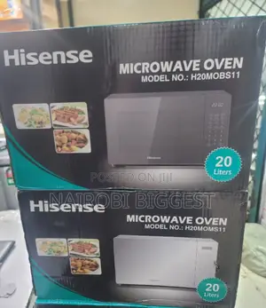 Black And Silver Hisense Digital Microwave