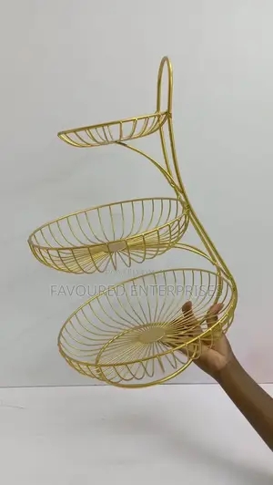3 Tier Metallicfruit Rack