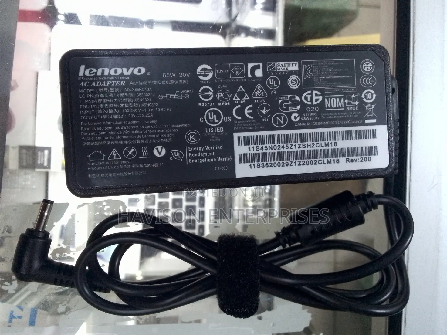 20V 3.25A Lenovo Laptop Adapter(Small Pin)