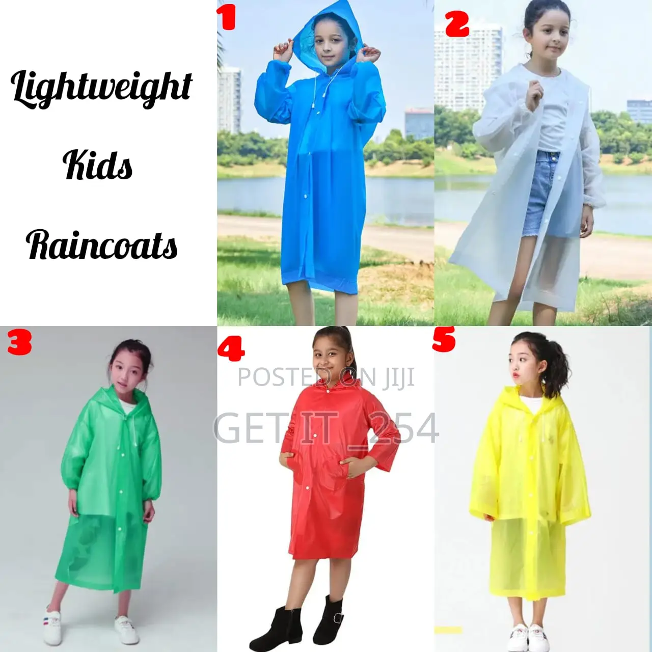 *Beat the Rains*
*Kid Lightweight Raincoat*