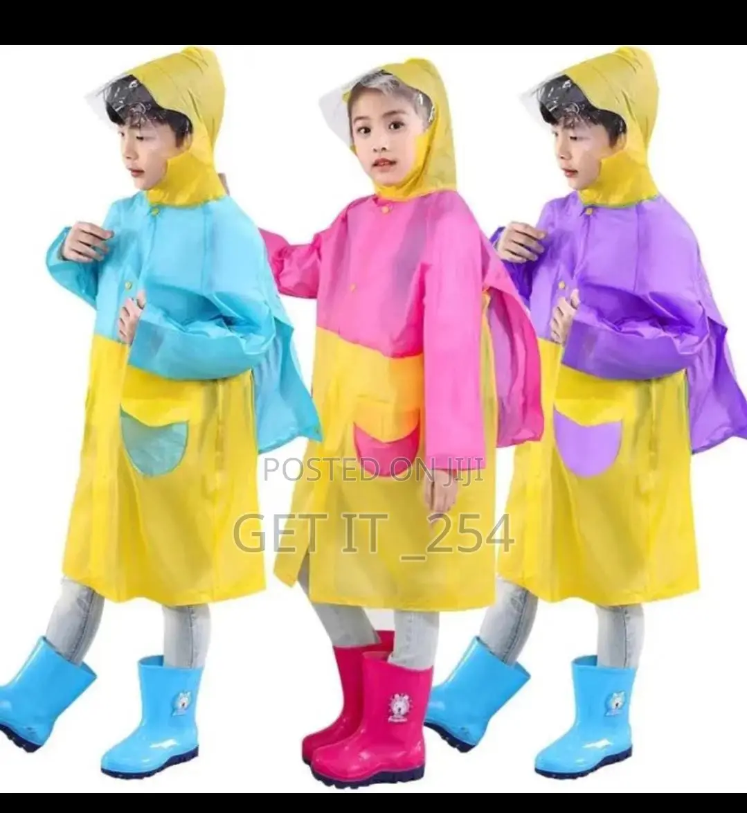 Thick Heavy Kids Raincoat. Fits Age 4 -13yrs