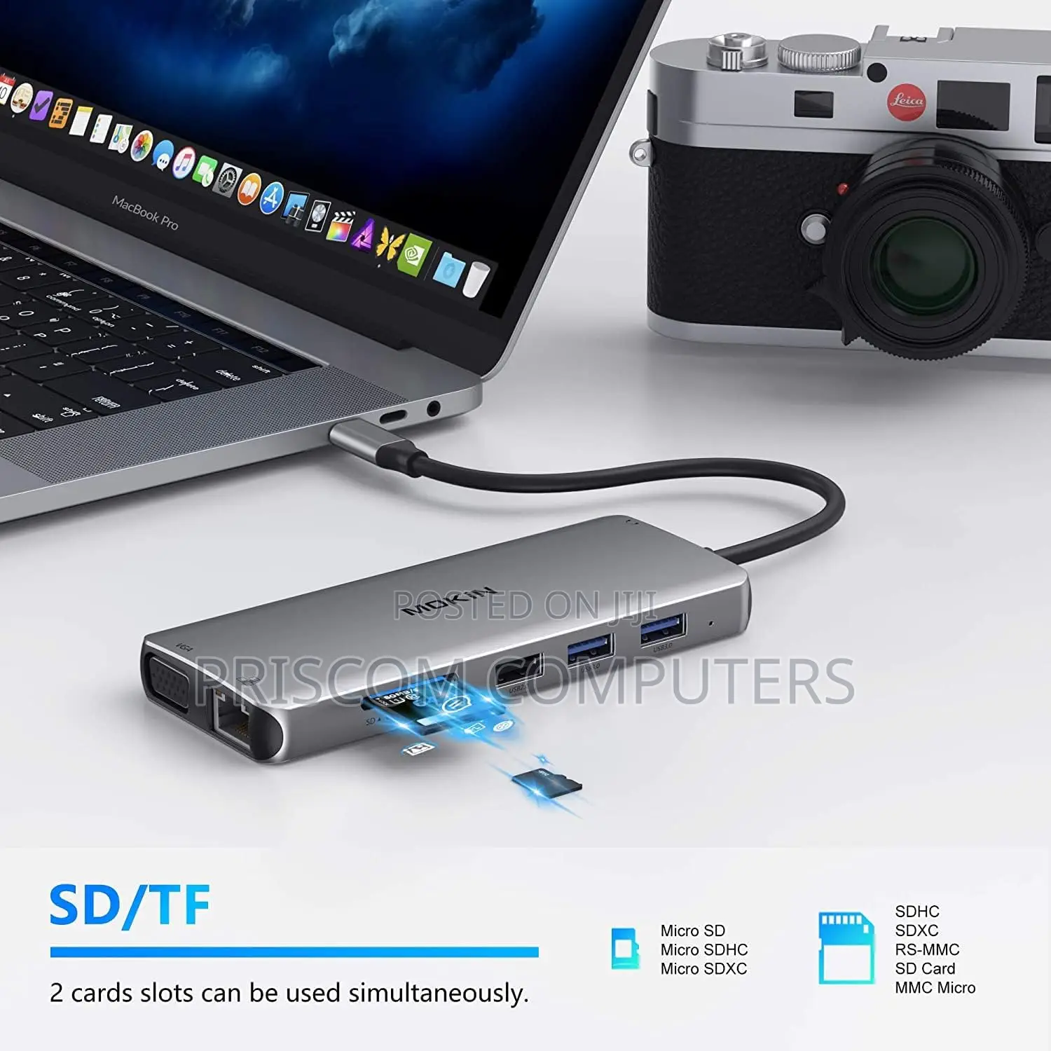 12 in 1 USB C Hub to Type C USB 3.0 USB 2.0 HDMI VGA TF S