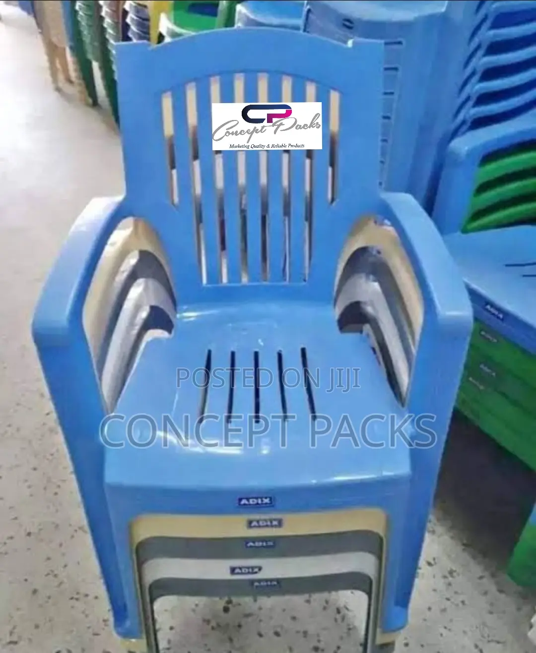 Long Arm Adix Chair. Assorted Colours.