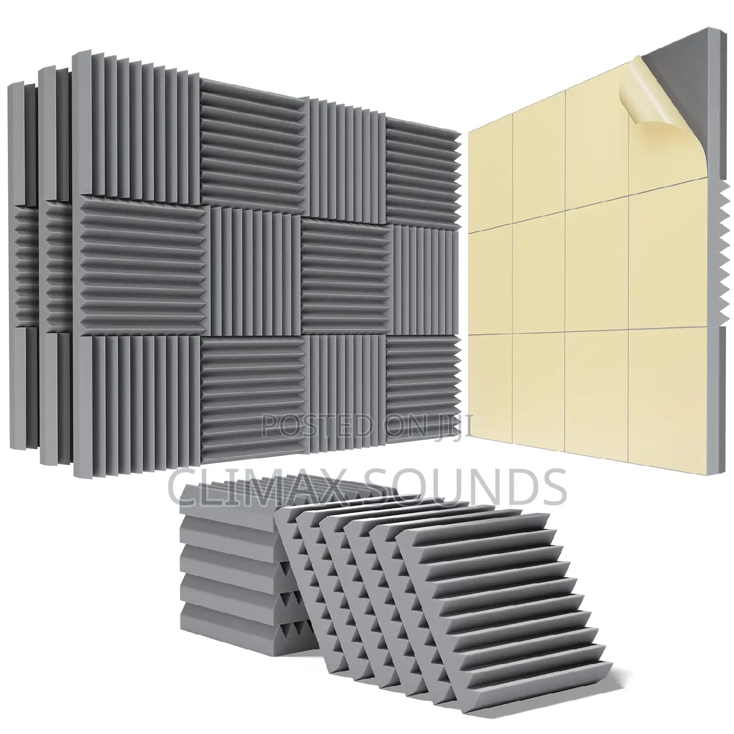 Acoustic Studio Wall Panel Grey, Black,