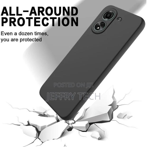 Rubberised Back Case Cover for Xiaomi Redmi 13c-Black - thumbnail 3