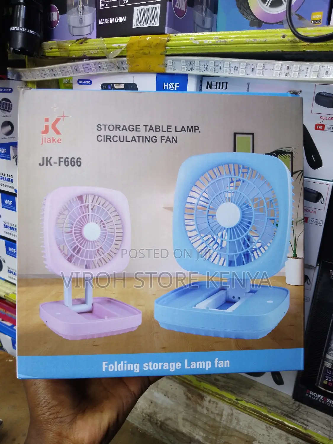 Table Top Office Fan Foldable Office Fan With Lamp /