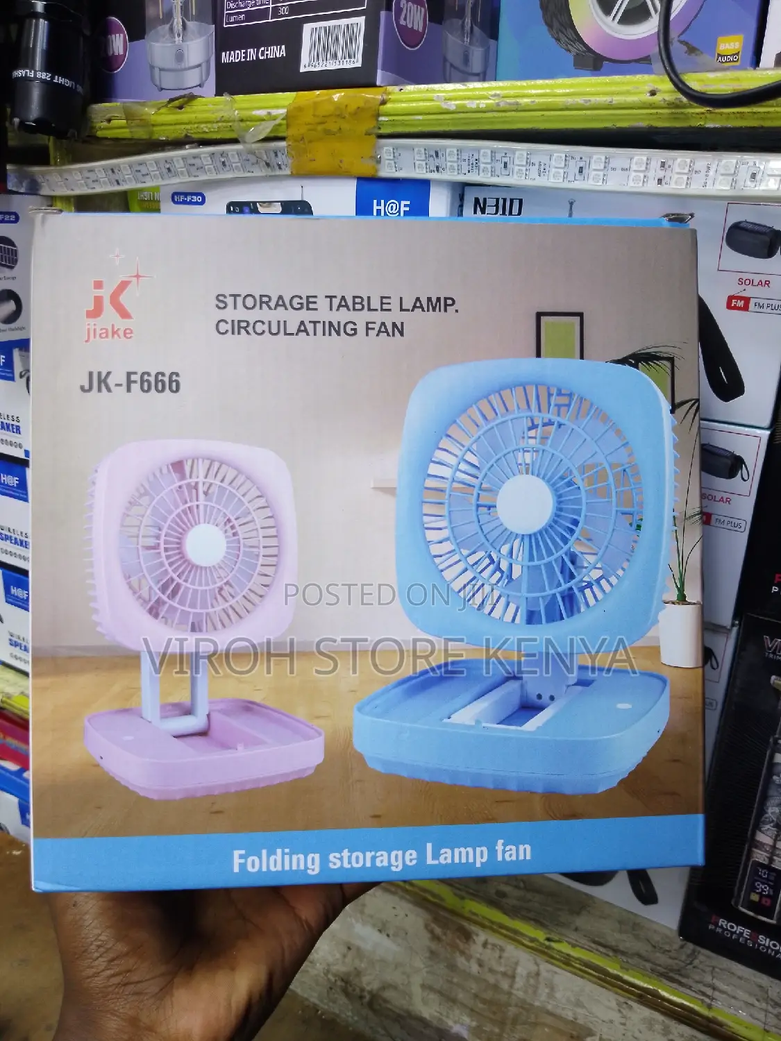 Table Top Office Fan Foldable Office Fan With Lamp /
