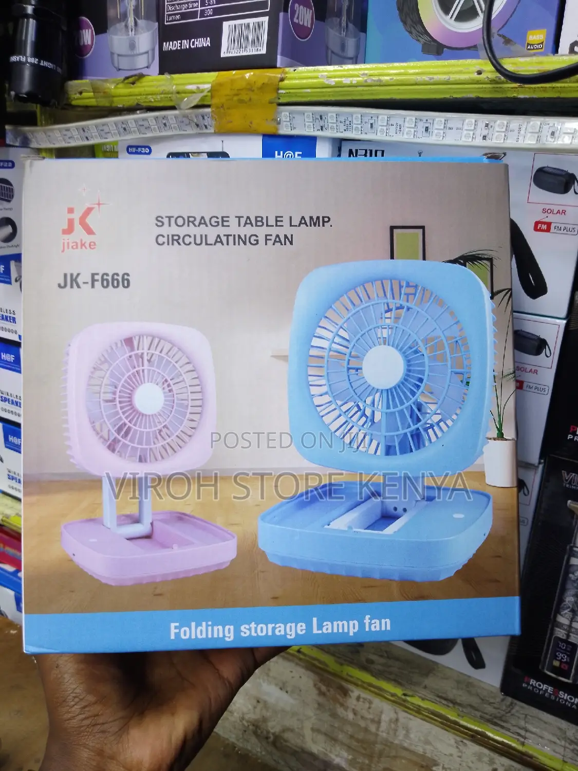 Table Top Office Fan Foldable Office Fan With Lamp /