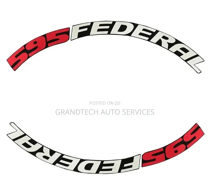 Federal 595 Tire Stickers +Free Glue