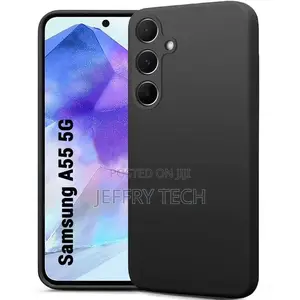 NEXZONE Back Cover for SAMSUNG Galaxy A55 5G (Black Silicon