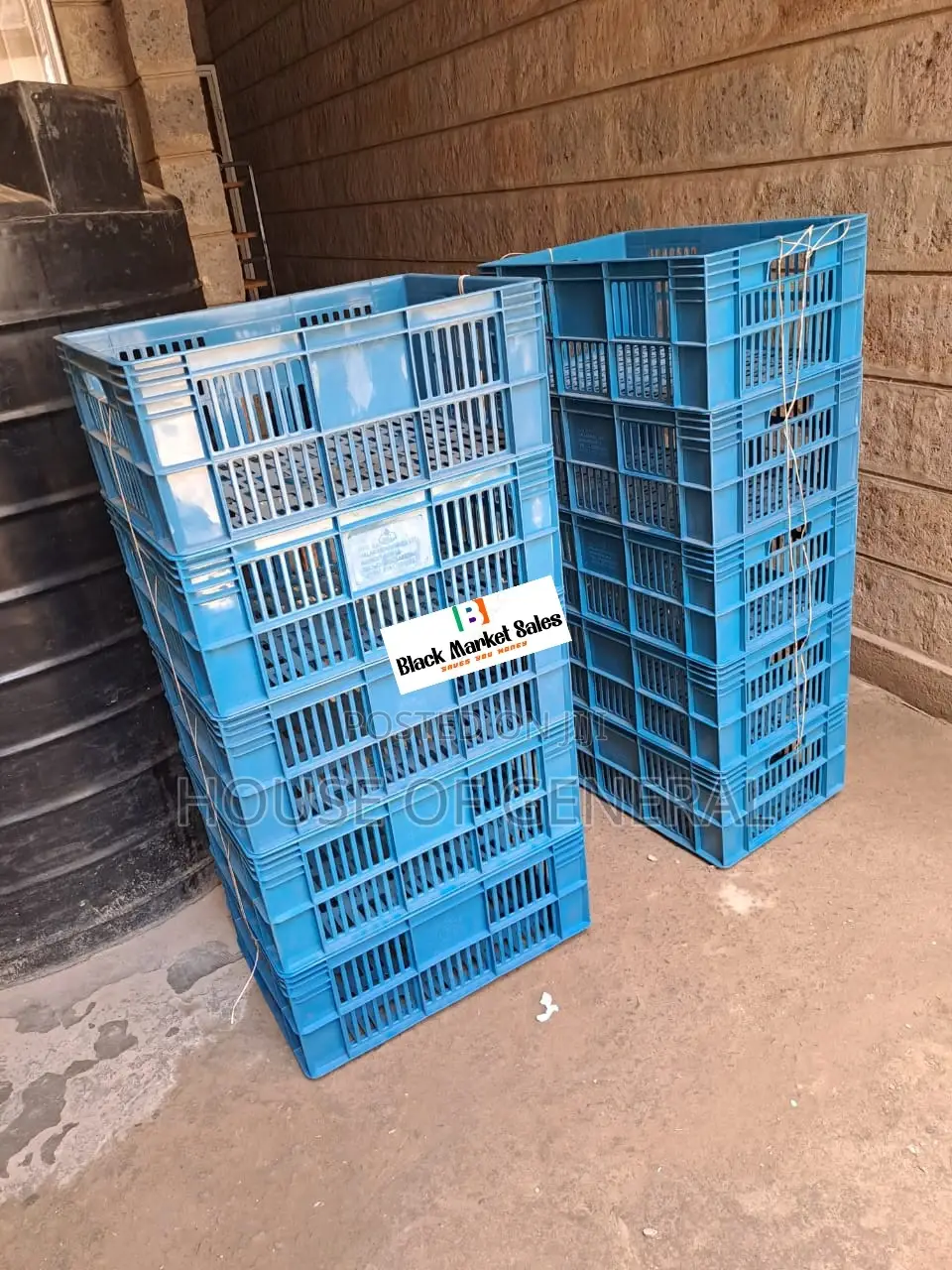 Blue Normal Plastic Crates