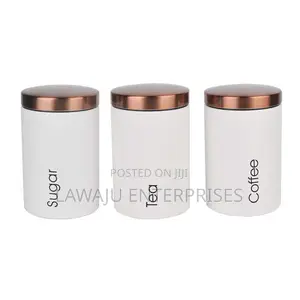 3 in 1 White Storage Canisters