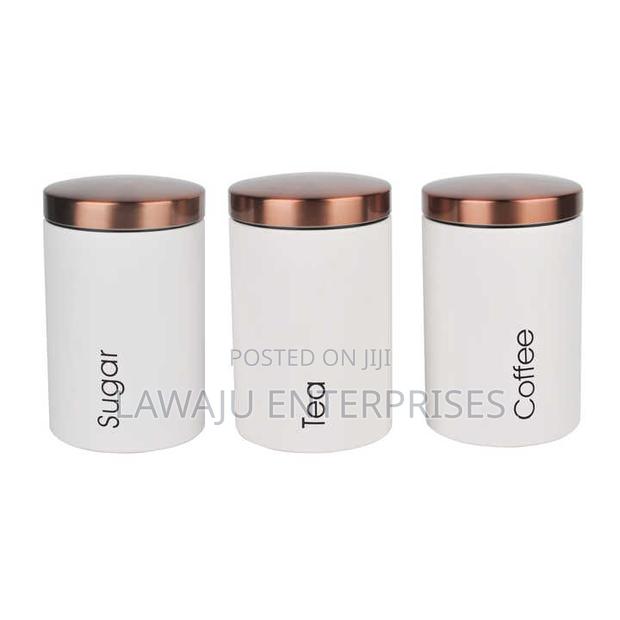 3 in 1 White Storage Canisters - main view