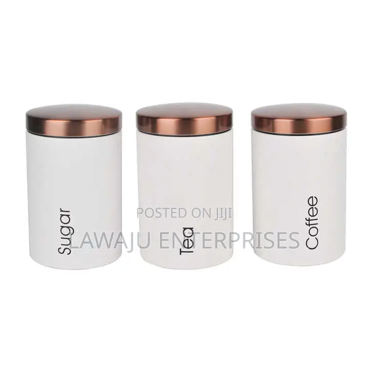 3 in 1 White Storage Canisters