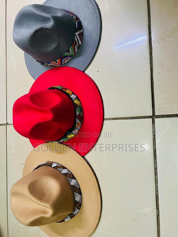 Wide Brim Beaded Fedora Hat - thumbnail 2