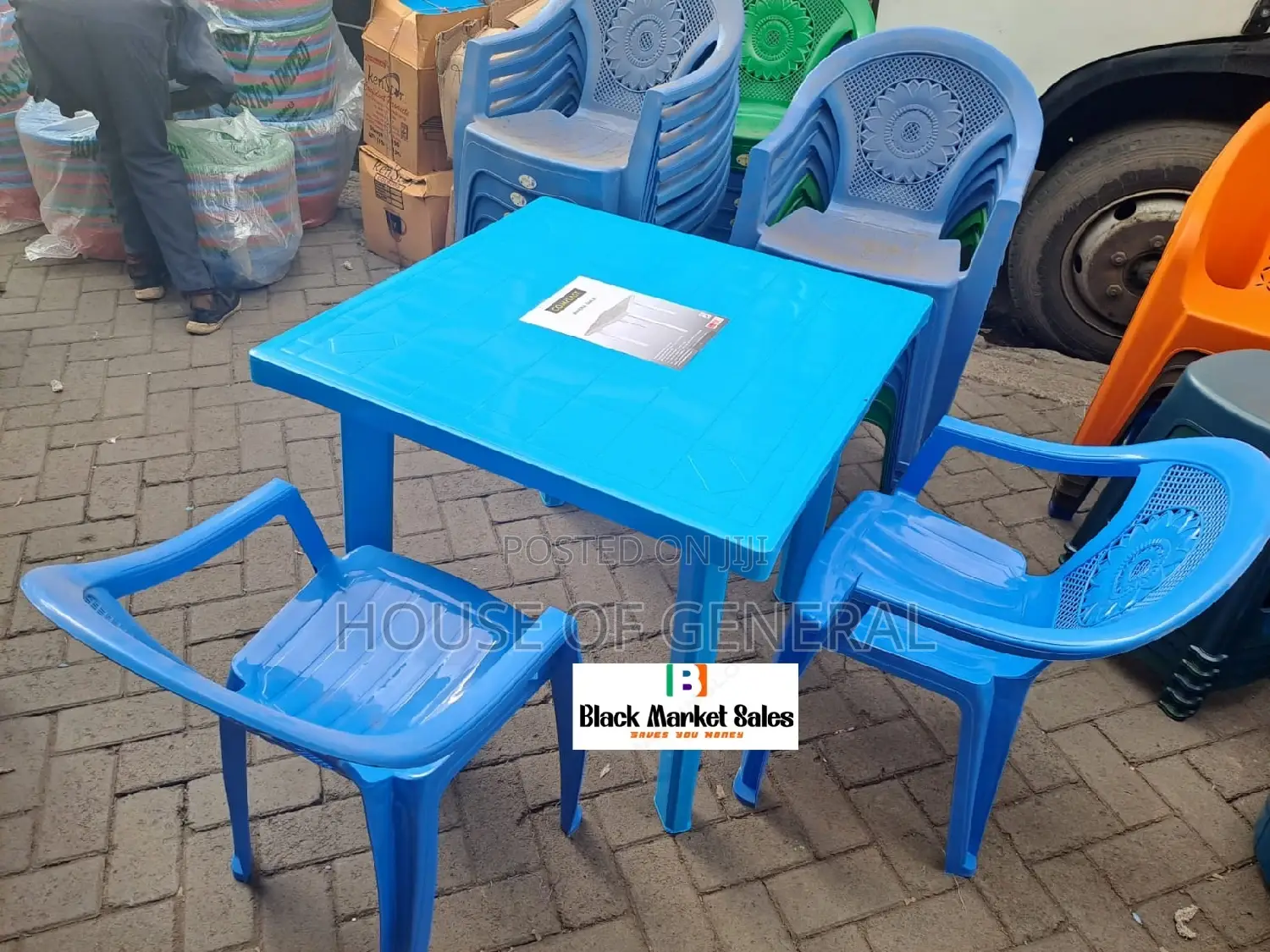 3 Plastic Chair and Tables
