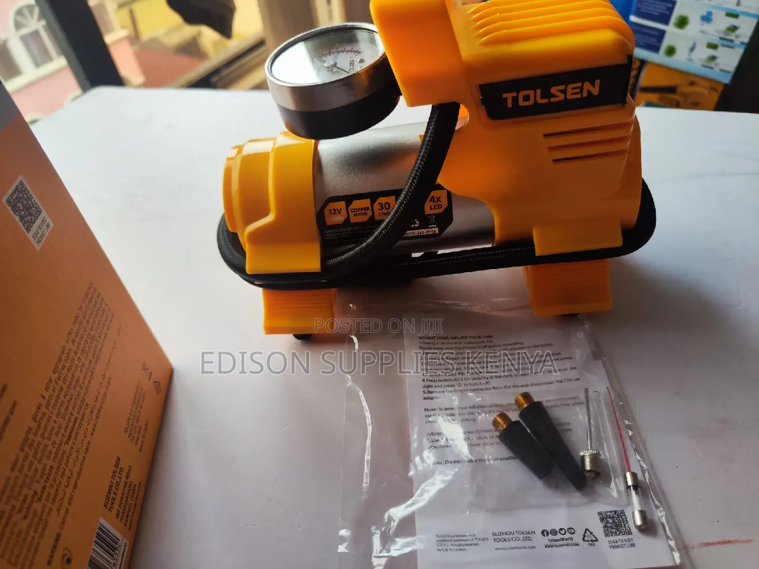 Pump Tolsen Power Inflator 12v Dc Car Wheels Tyres Air Inflating Pump