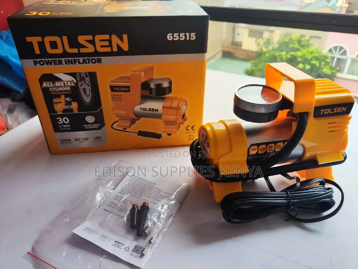 Pump Tolsen Power Inflator 12v Dc Car Wheels Tyres Air Inflating Pump
