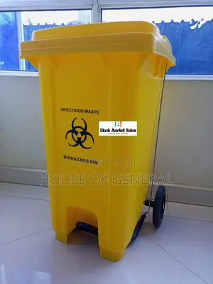 Yellow Plastic Waste Bins 100ltrs