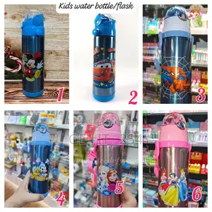 *600ml Kids Water Bottle/Flask With Straw* 
