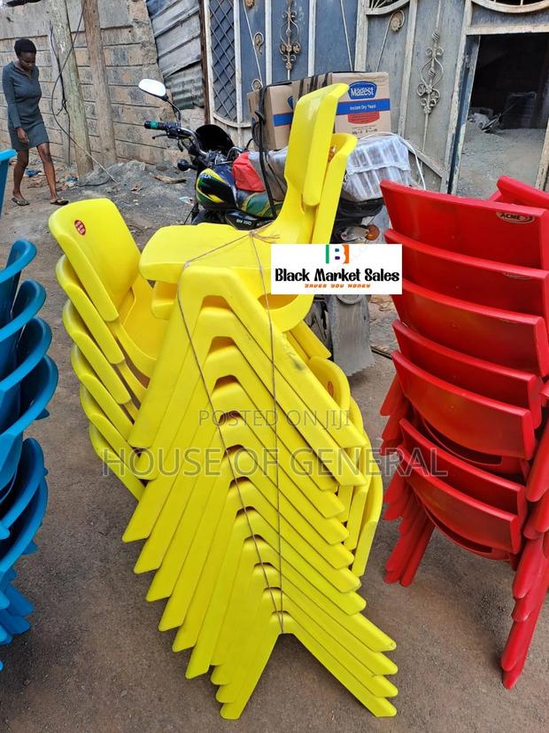 Yellow Kids Plastic Chair - main view