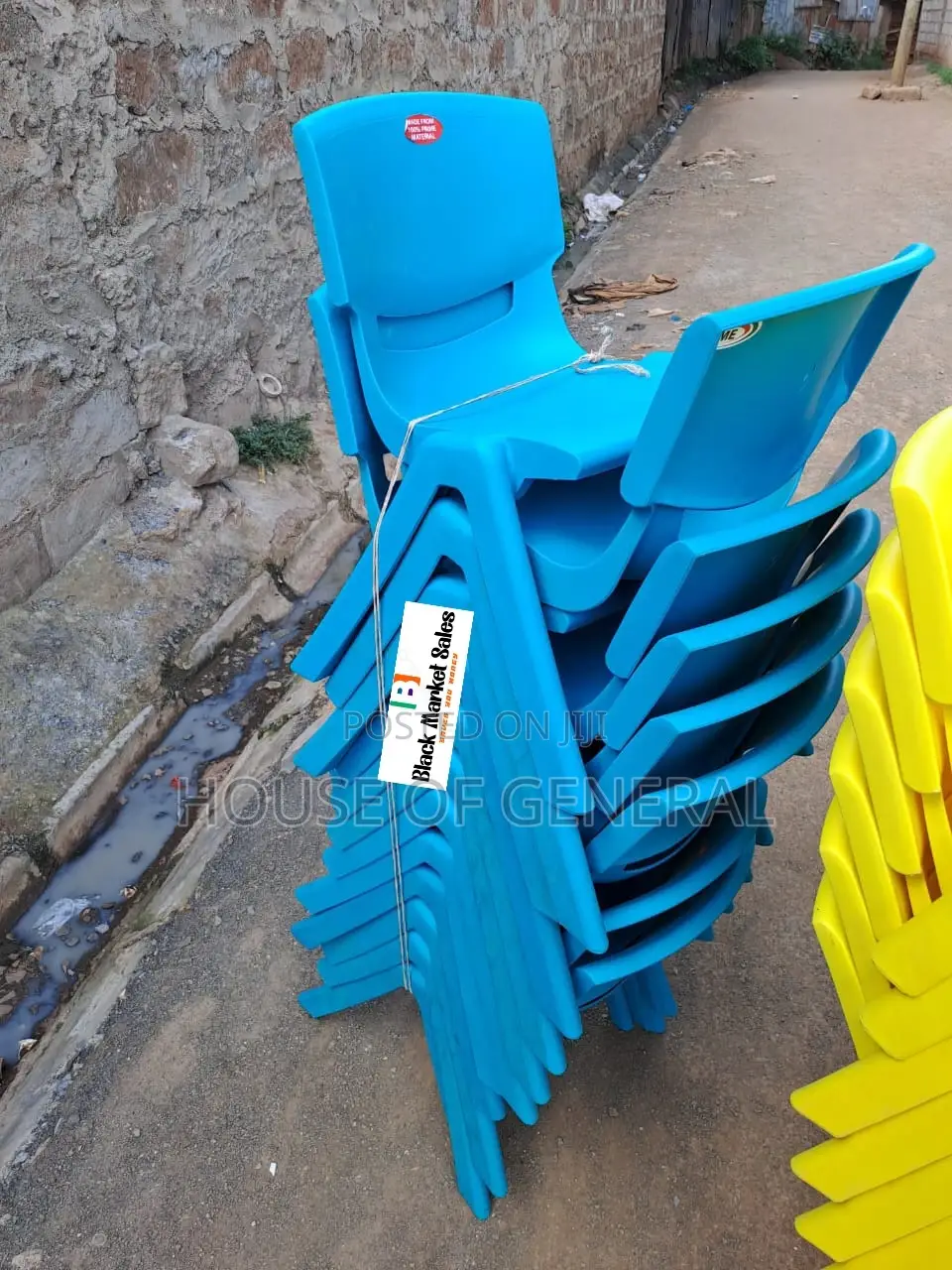 Blue Strong Kids Plastic Chair