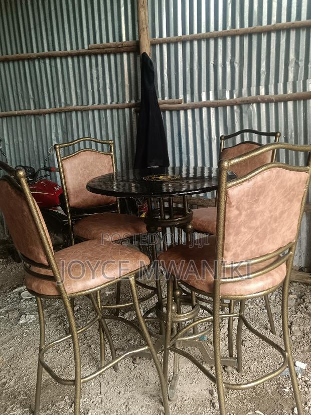 Restaurant Set of High Chairs, Powder Coated  - main view