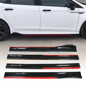 Universal Side Skirts Extension Black-Red