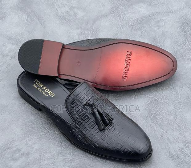 Black Mules Leather Mens Shoes - thumbnail 2