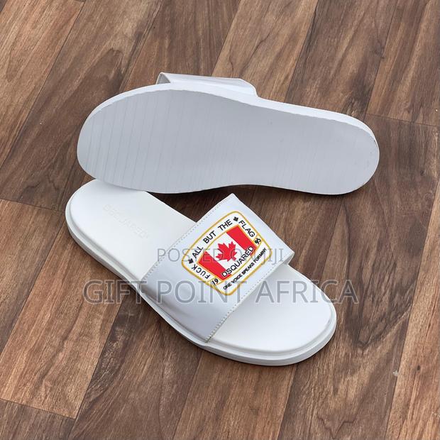 White Dsquared Slides for Men - thumbnail 2