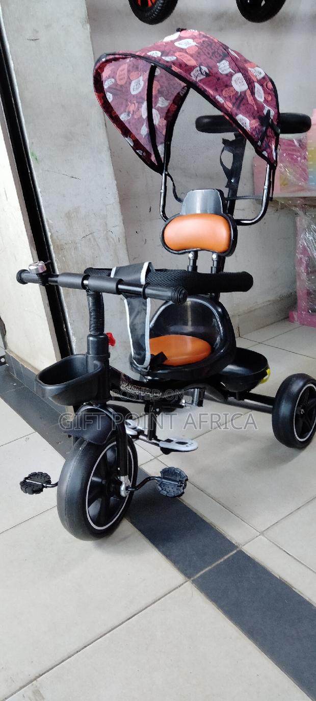 Kids Push Hand Tricycle With a Canopy for Shade - thumbnail 4