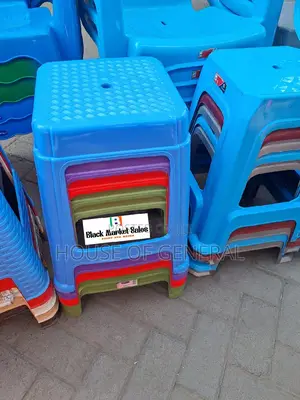 Blue Plastic Stool