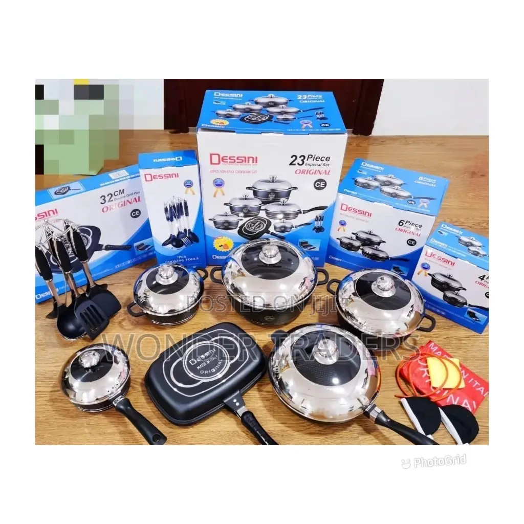 "Dessini Cookware "*23pc Black Dessini Cookware