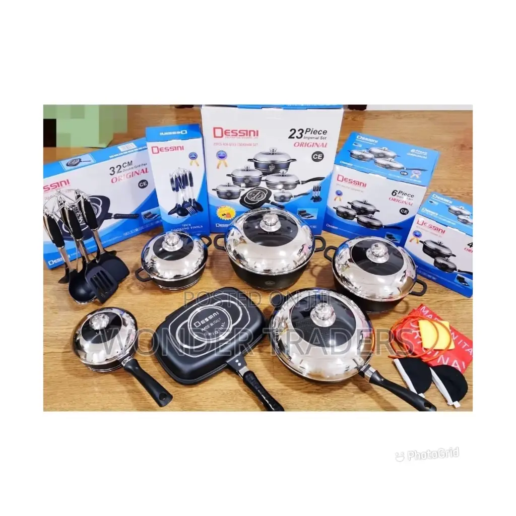 23pc Dessini Cookware Set - Black.