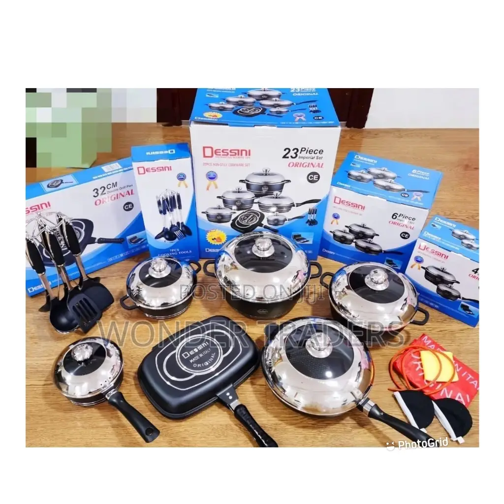 *_23pc Black Dessini Cookware*_