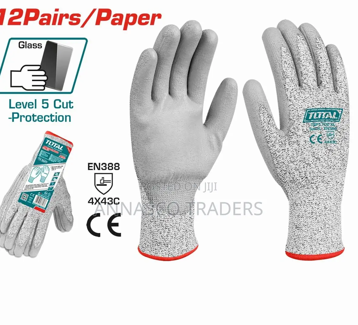 TOTAL TSP1702-XL Cut-resistance Gloves Size:XL