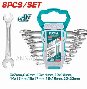 TOTAL THT102386 8pcs Double Open End Spanner Set Size:6-22mm