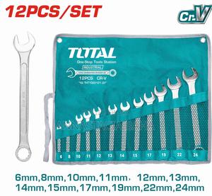 TOTAL 12pcs Combination Spanner Set Size:6-24mm - thumbnail 2