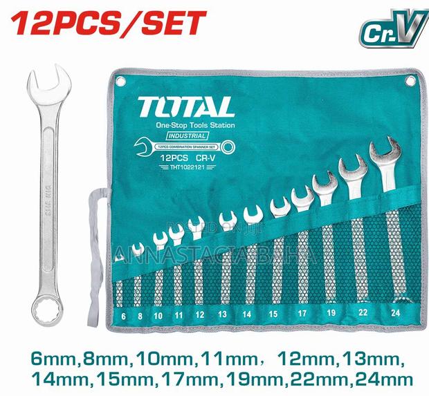 TOTAL 12pcs Combination Spanner Set Size:6-24mm - main view