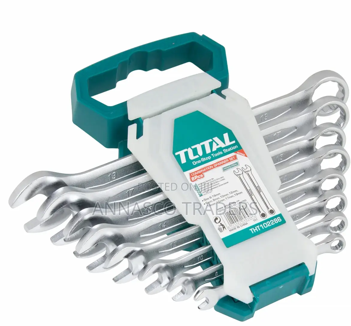 TOTAL STRONG 8pcs Combination Spanner Set Size:6-19mm