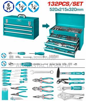 TOTAL THPTCS71321 132 PCS Tools Chest Set - thumbnail 2